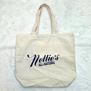 Nelle s All-Natural 12  Cotton Tote Shopping Bag Off White